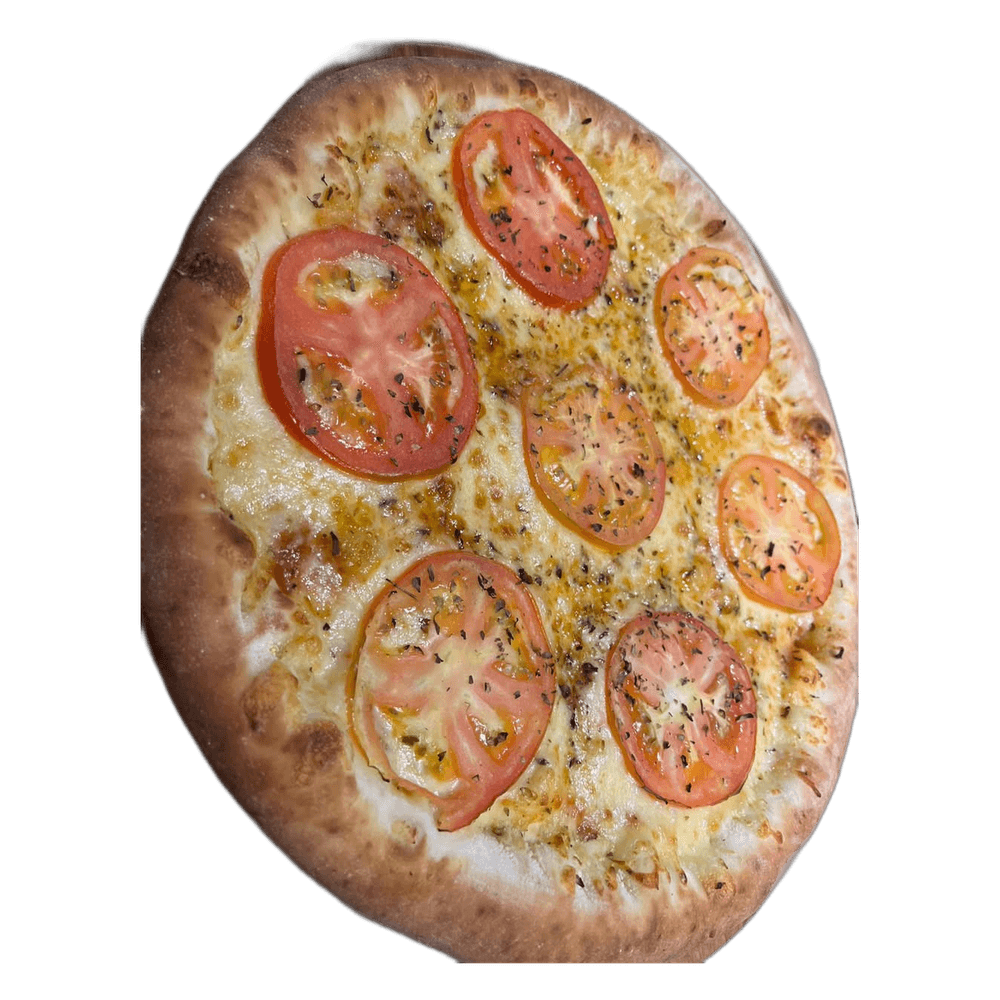 Pizza de mussarela com tomate